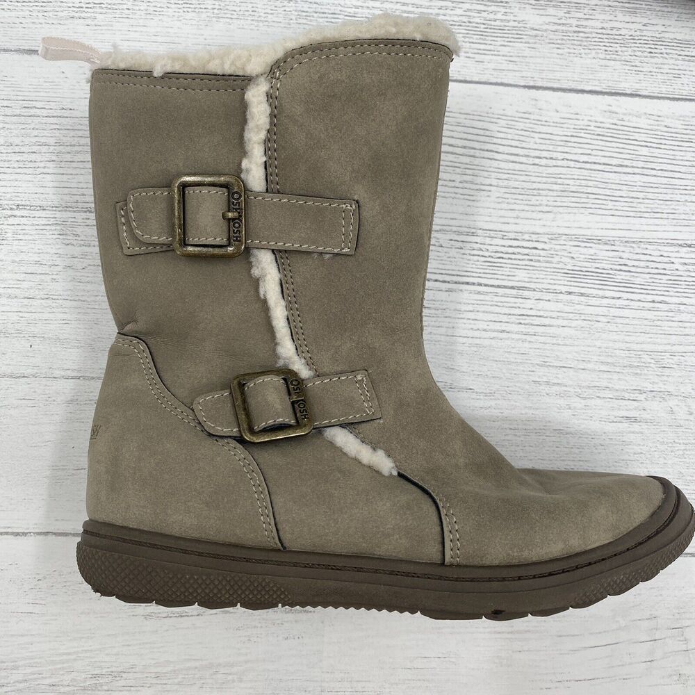 OshKosh B'gosh Boots Girl Toddler Seesaw Size 12M Faux Fur Winter